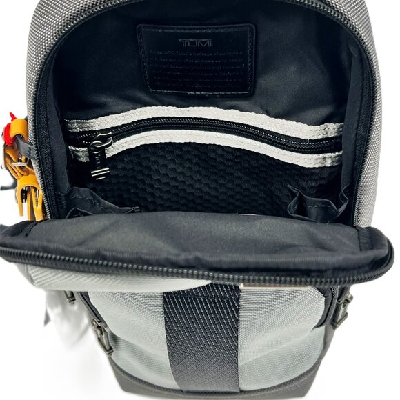 TUMI Fife Slim Sling Bag, Grey/Black - NEW - Picture 8 of 12